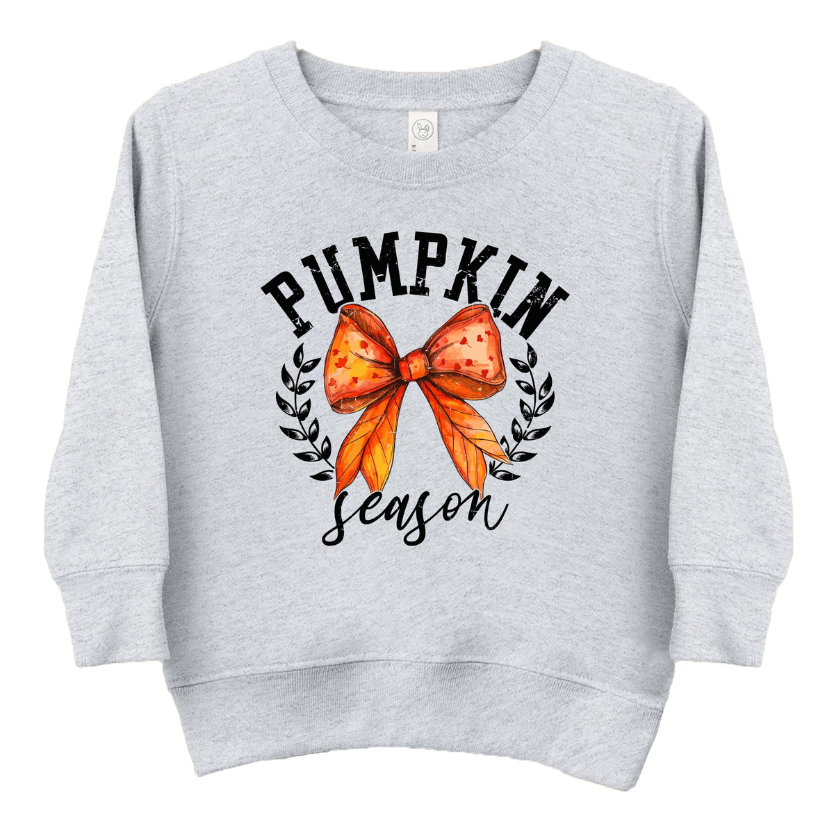 Coquette Orange Bow Pumpkin Season - Toddler Graphic Sweatshirt