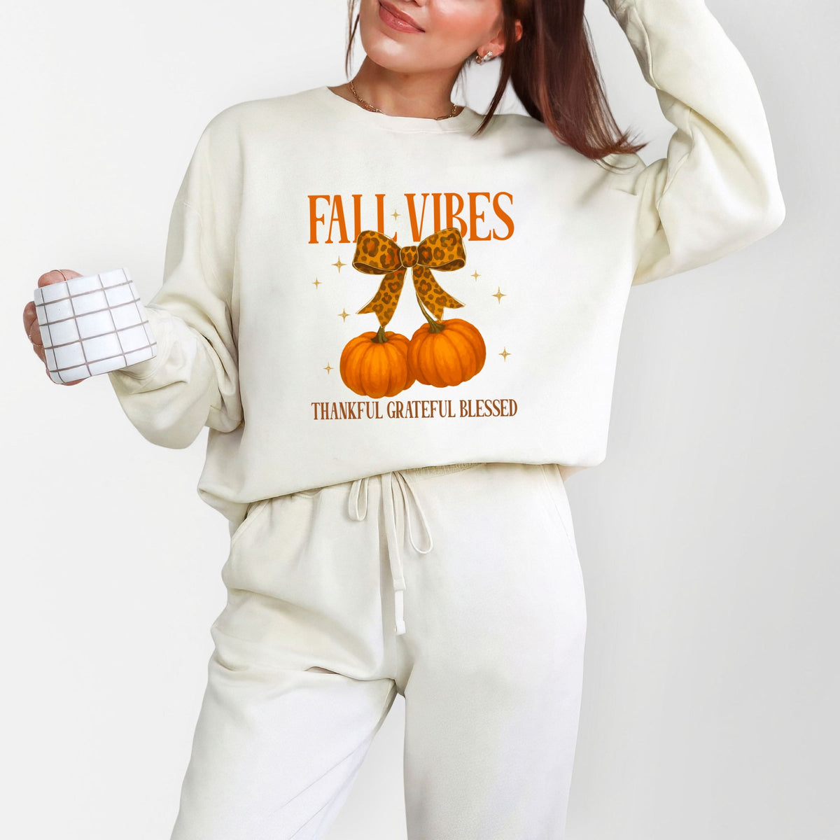 Coquette Thankful Grateful Blessed - Women's Lightweight Garment Dyed Sweatshirt