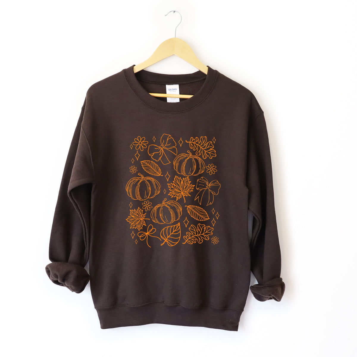 Fall Decorations Outline - Women's Graphic Sweatshirt