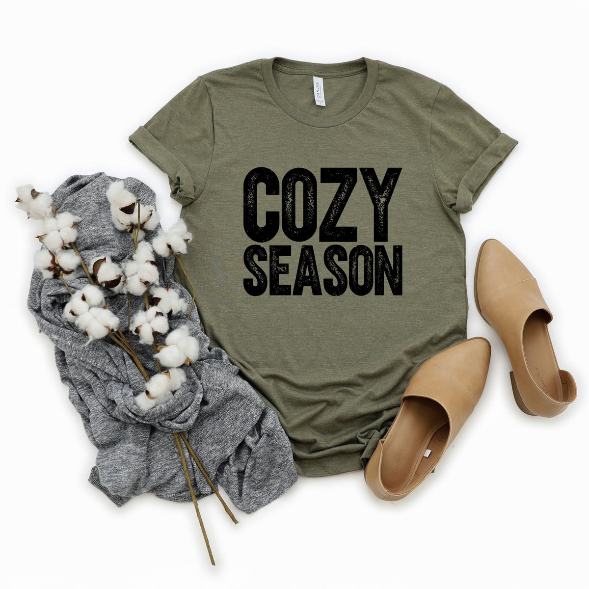 Cozy Season Bold Distressed - Women's Short Sleeve Graphic T-Shirt