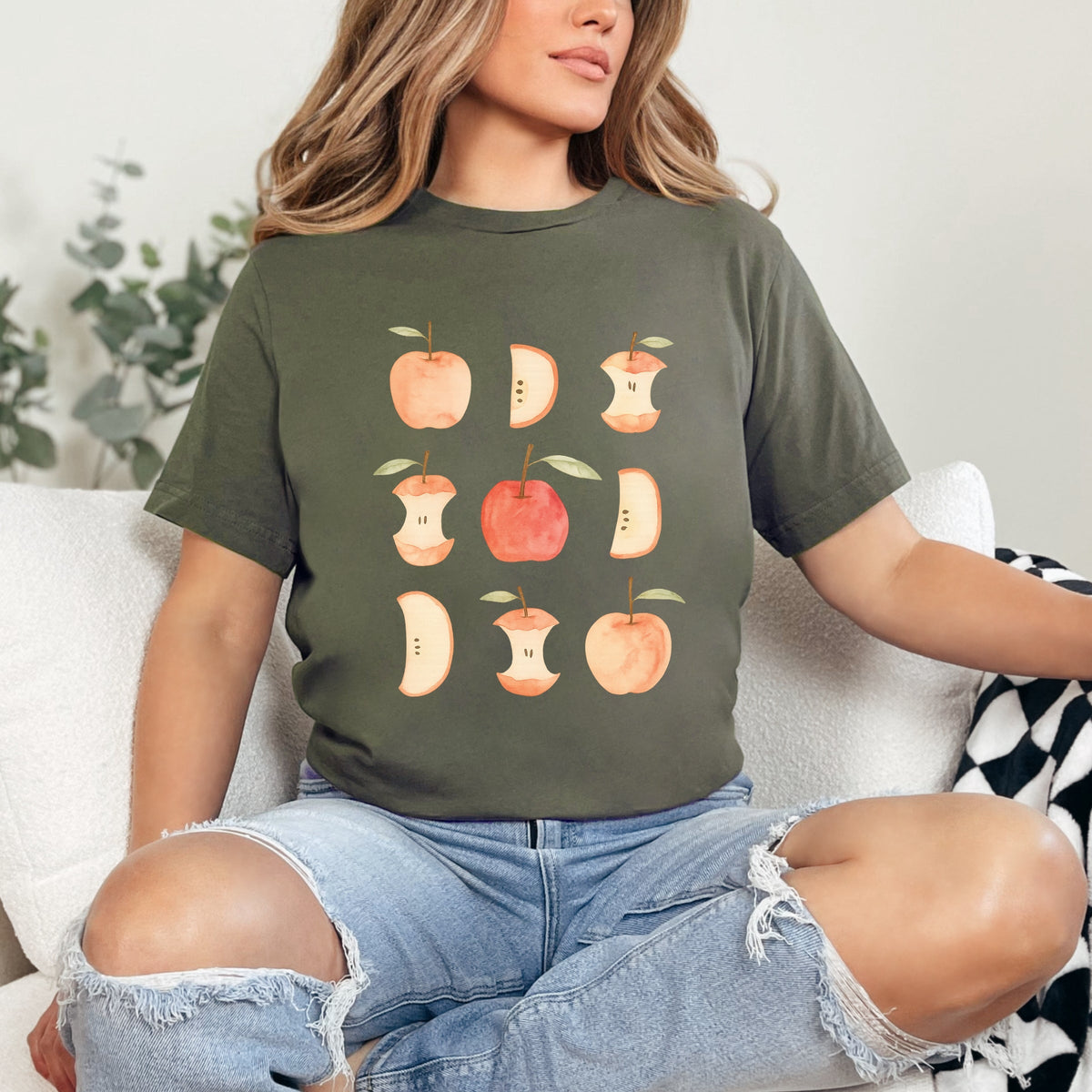 Watercolor Apple Chart - Short Sleeve Tee