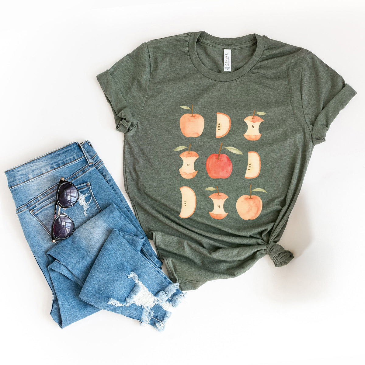 Watercolor Apple Chart - Short Sleeve Tee