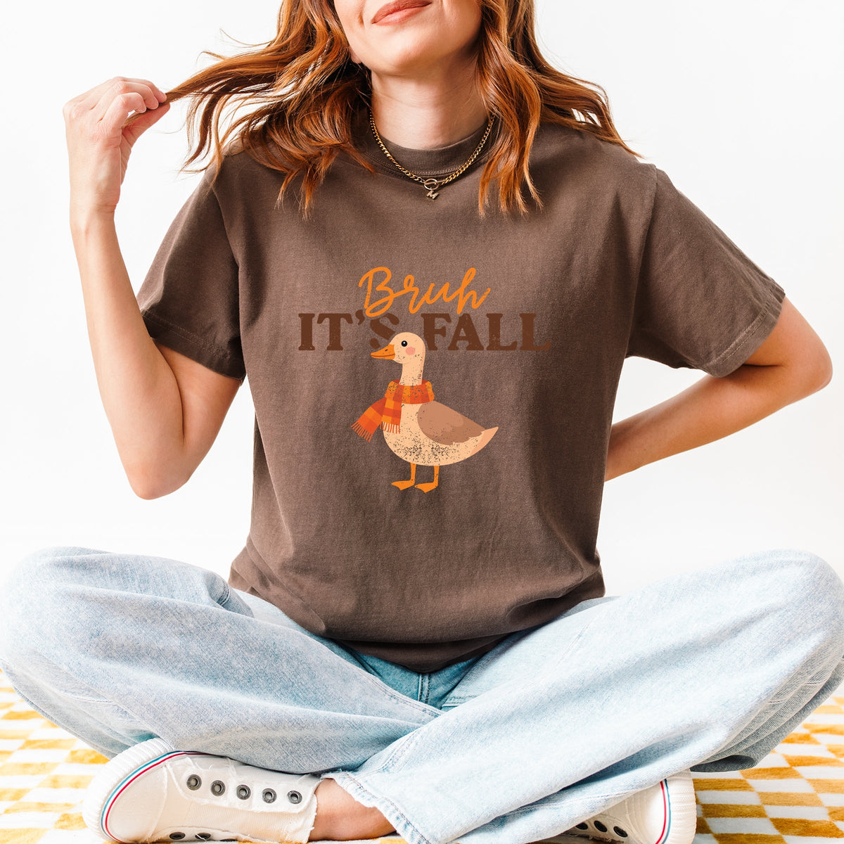 Bruh It's Fall Goose - Garment Dyed Tee