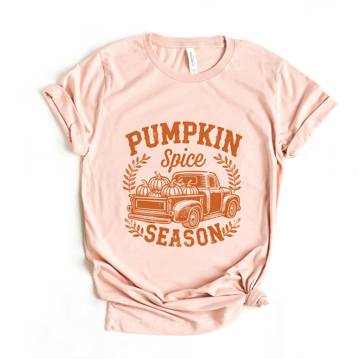 Pumpkin Spice Season Truck Distressed - Women's Short Sleeve Graphic T-Shirt
