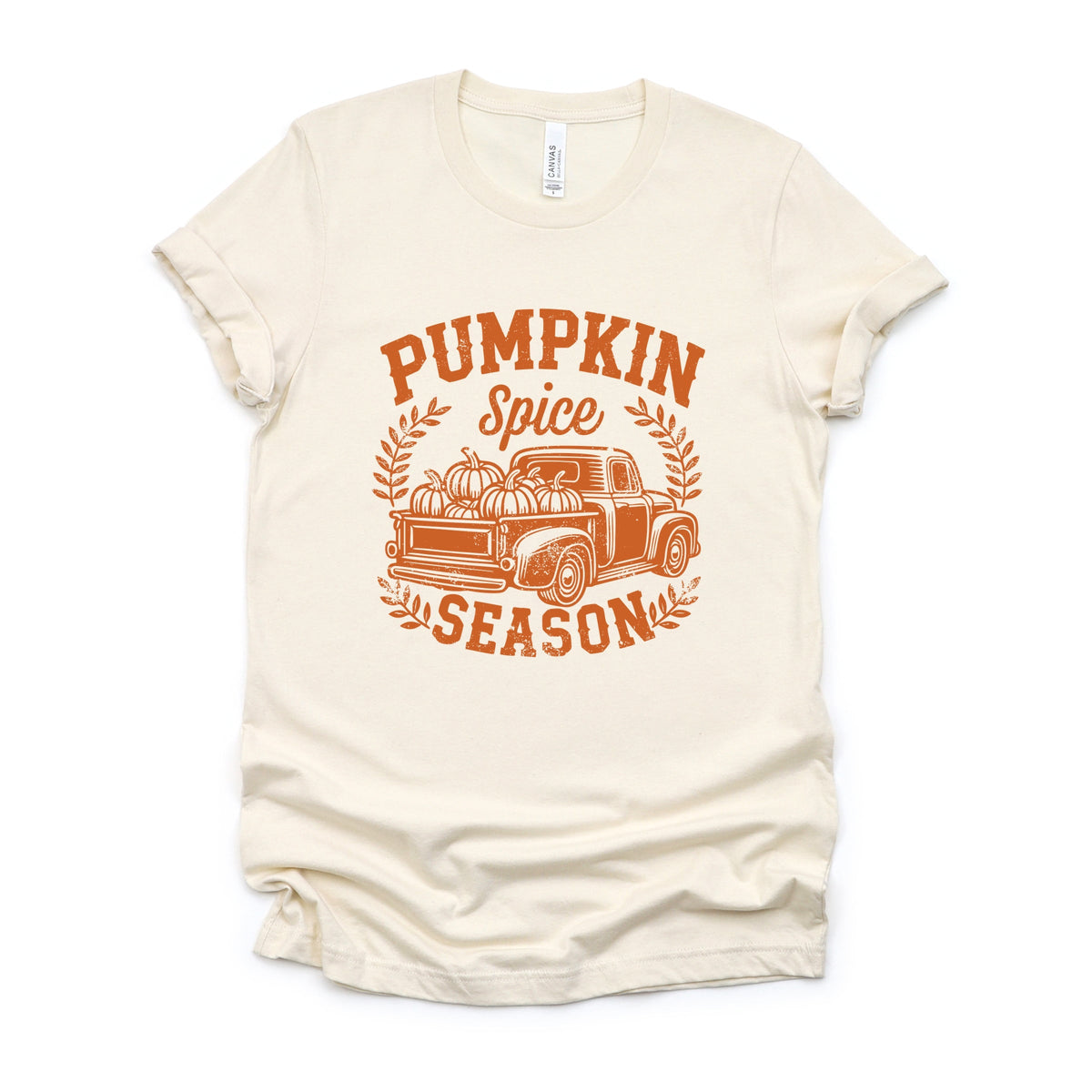 Pumpkin Spice Season Truck Distressed - Women's Short Sleeve Graphic T-Shirt