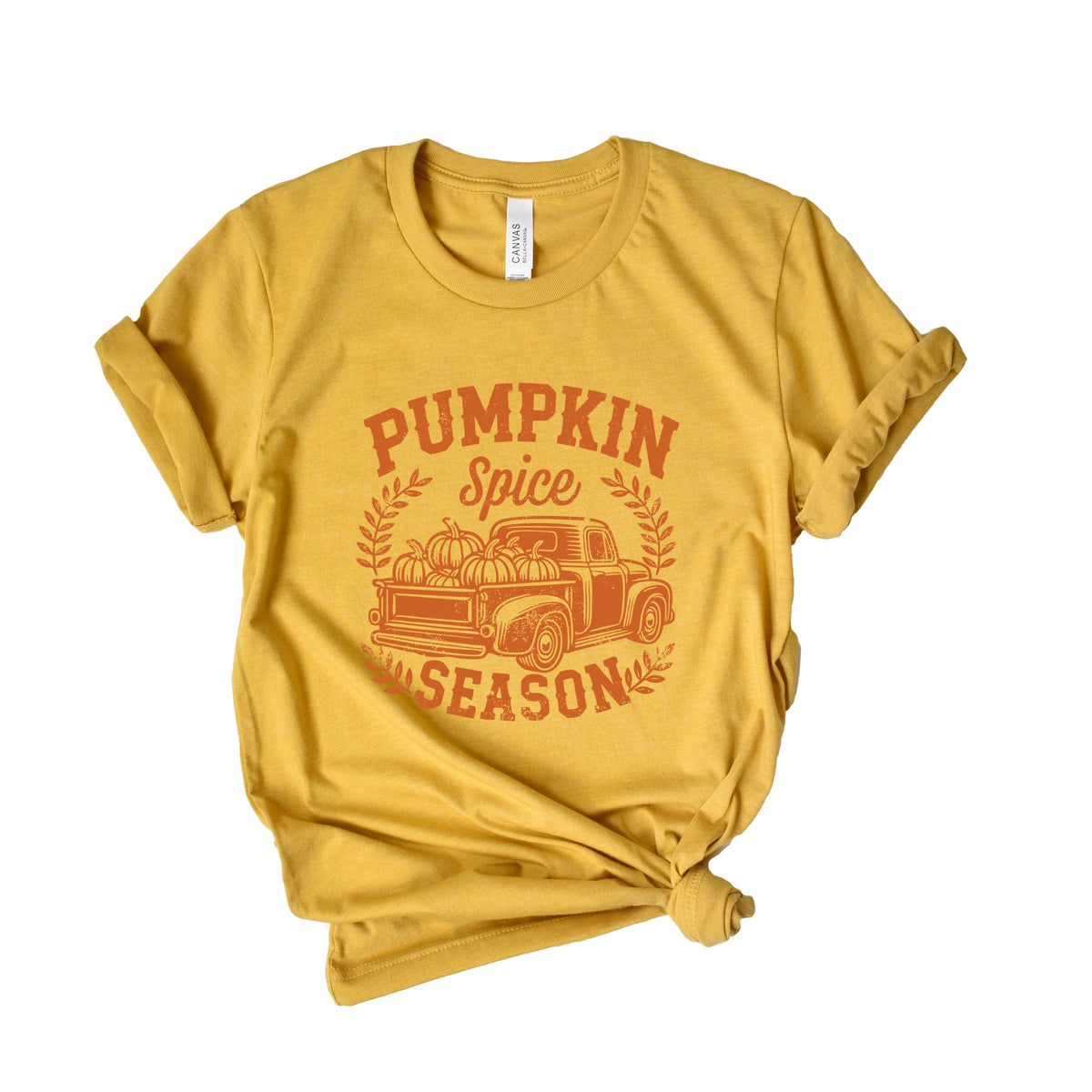 Pumpkin Spice Season Truck Distressed - Women's Short Sleeve Graphic T-Shirt