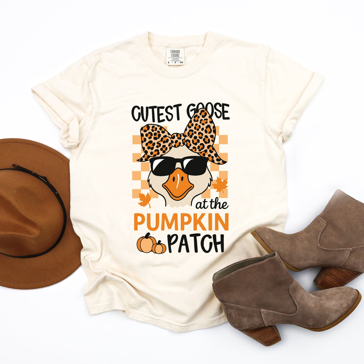 Cutest Goose At The Pumpkin Patch - Women's Garment Dyed Tee