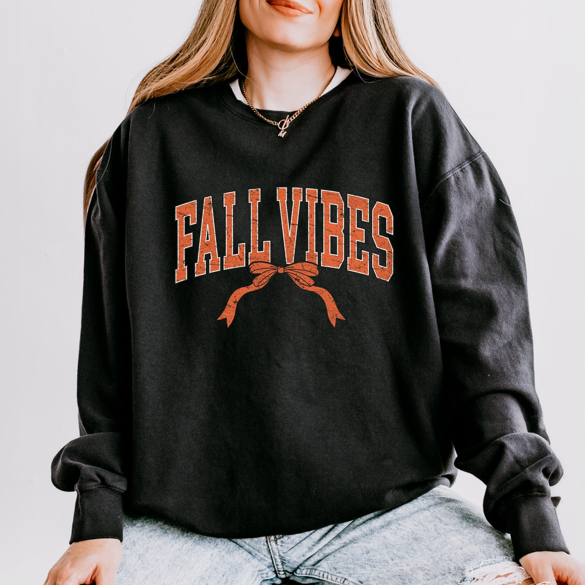 Varsity Fall Vibes Coquette - Women's Lightweight Garment Dyed Sweatshirt