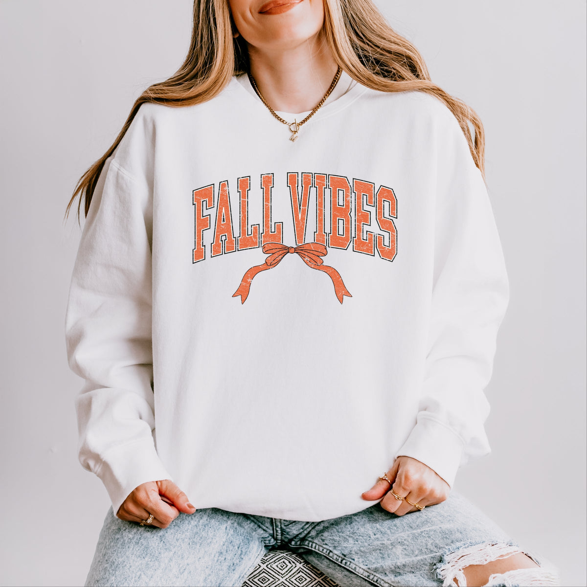 Varsity Fall Vibes Coquette - Women's Lightweight Garment Dyed Sweatshirt