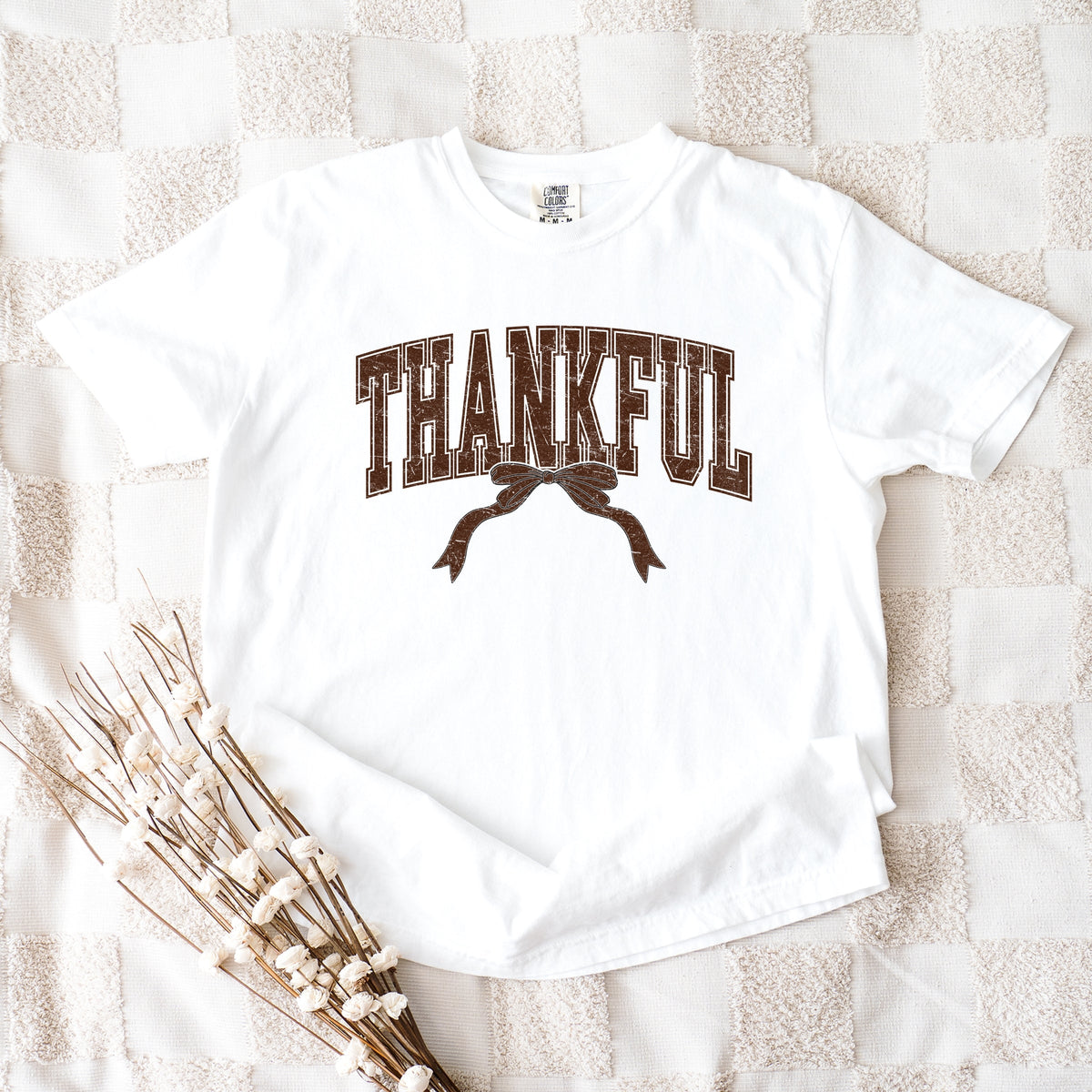 Varsity Thankful Coquette - Women's Garment Dyed Tee