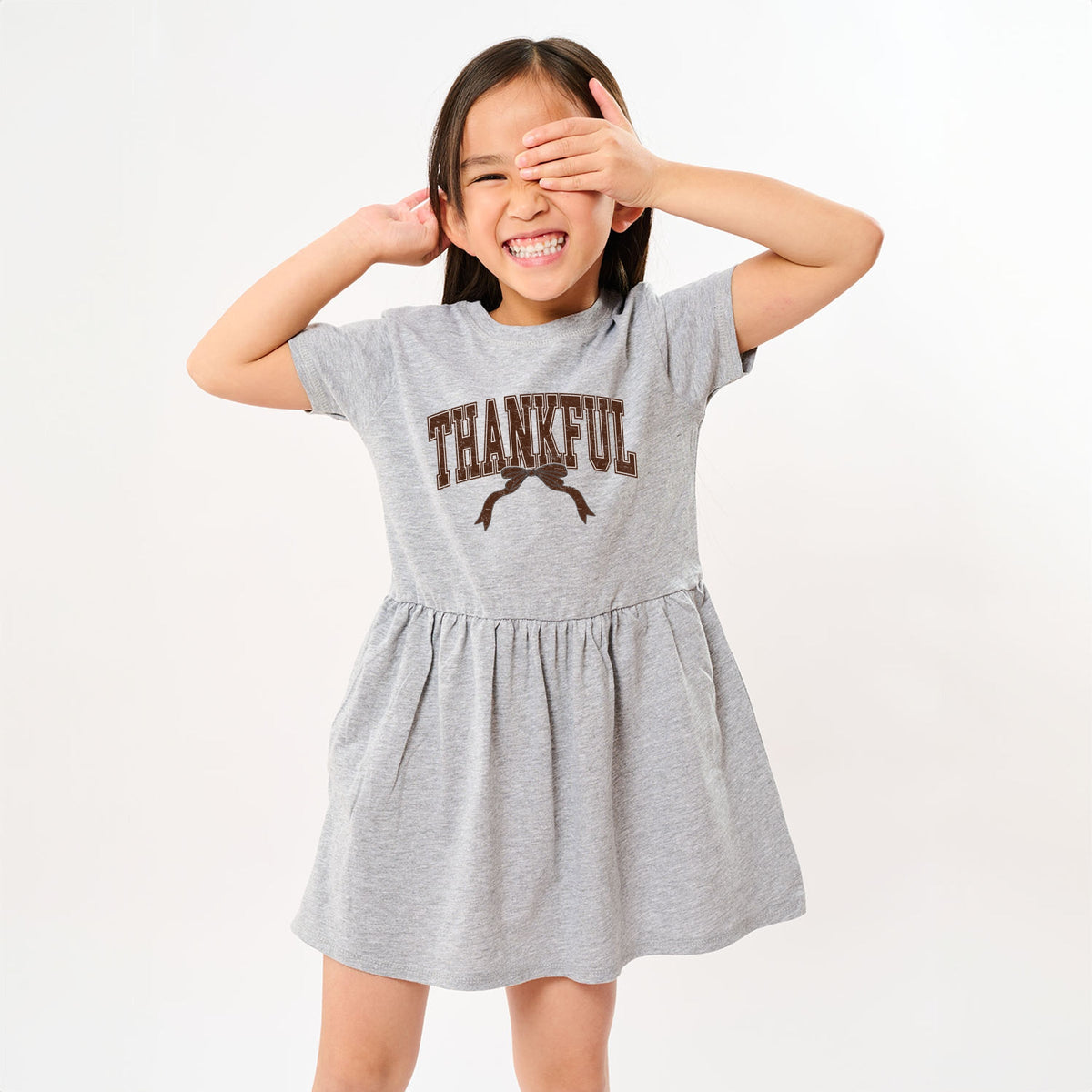 Varsity Thankful Coquette - Toddler Graphic Dress and Infant Dress