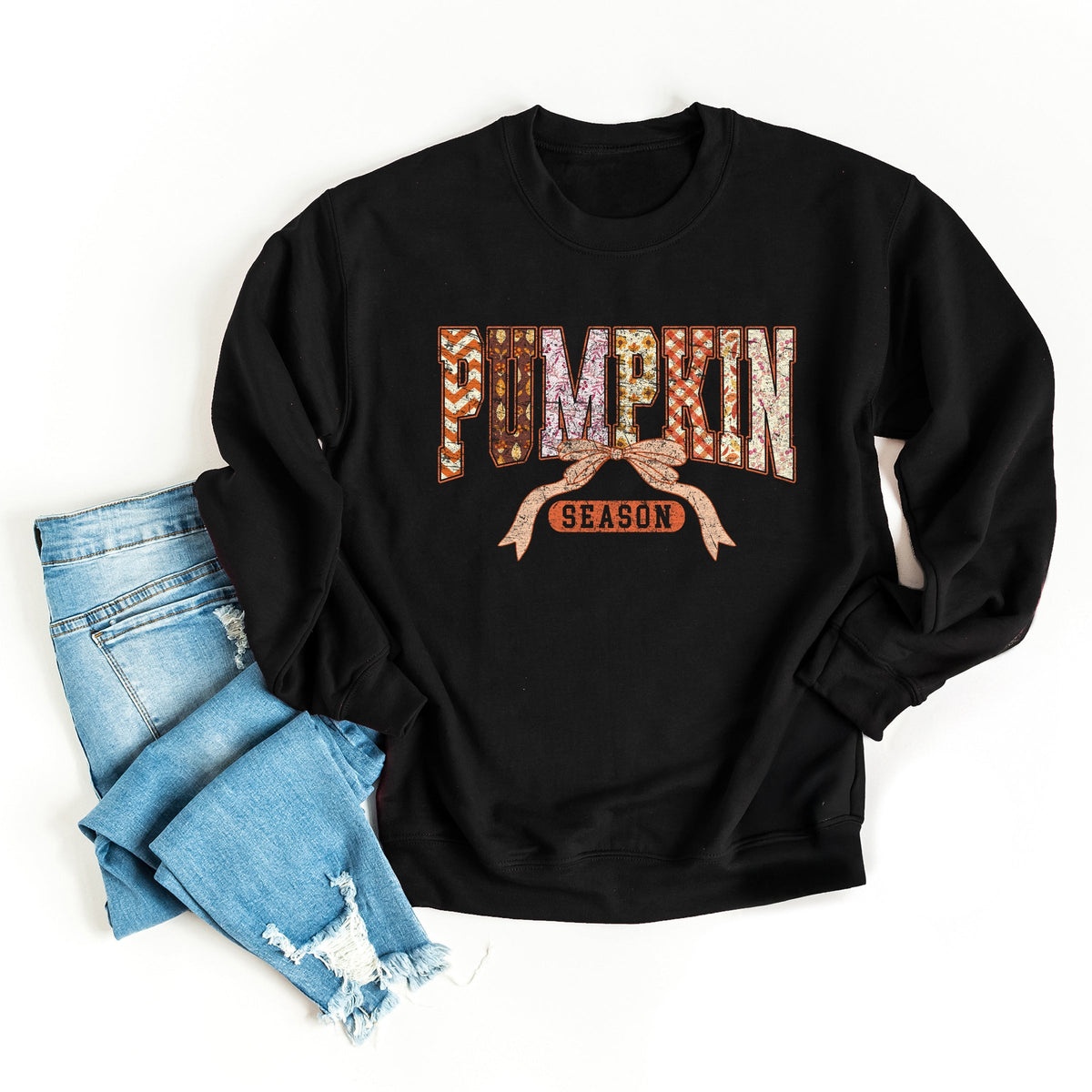 Pumpkin Season Patterns -  Womens Sweatshirt