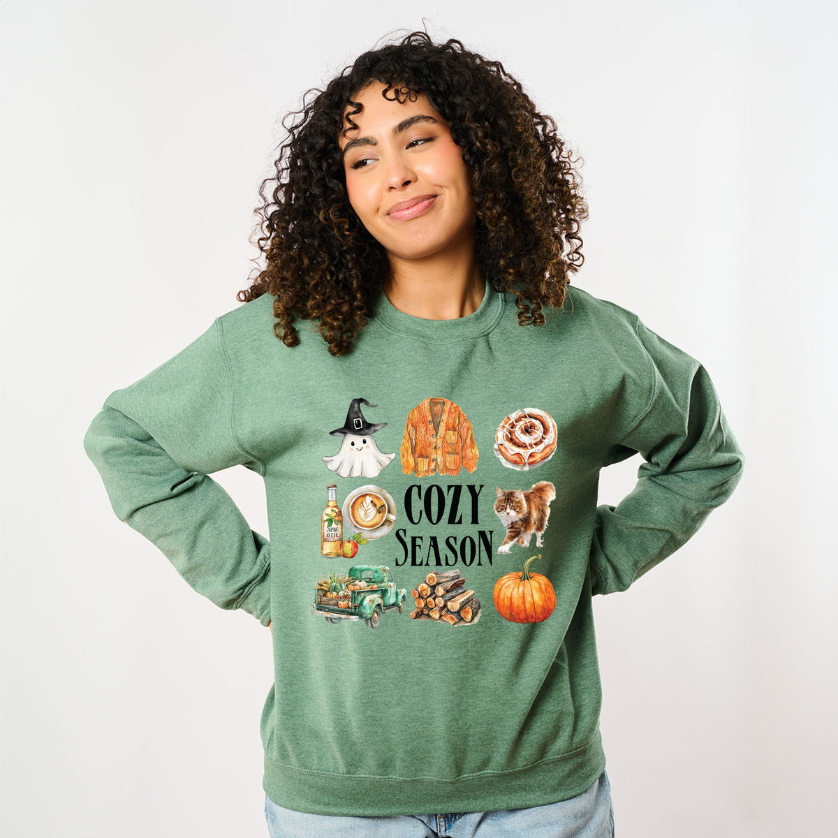 Cozy Season Watercolor Icons - Women's Sweatshirt