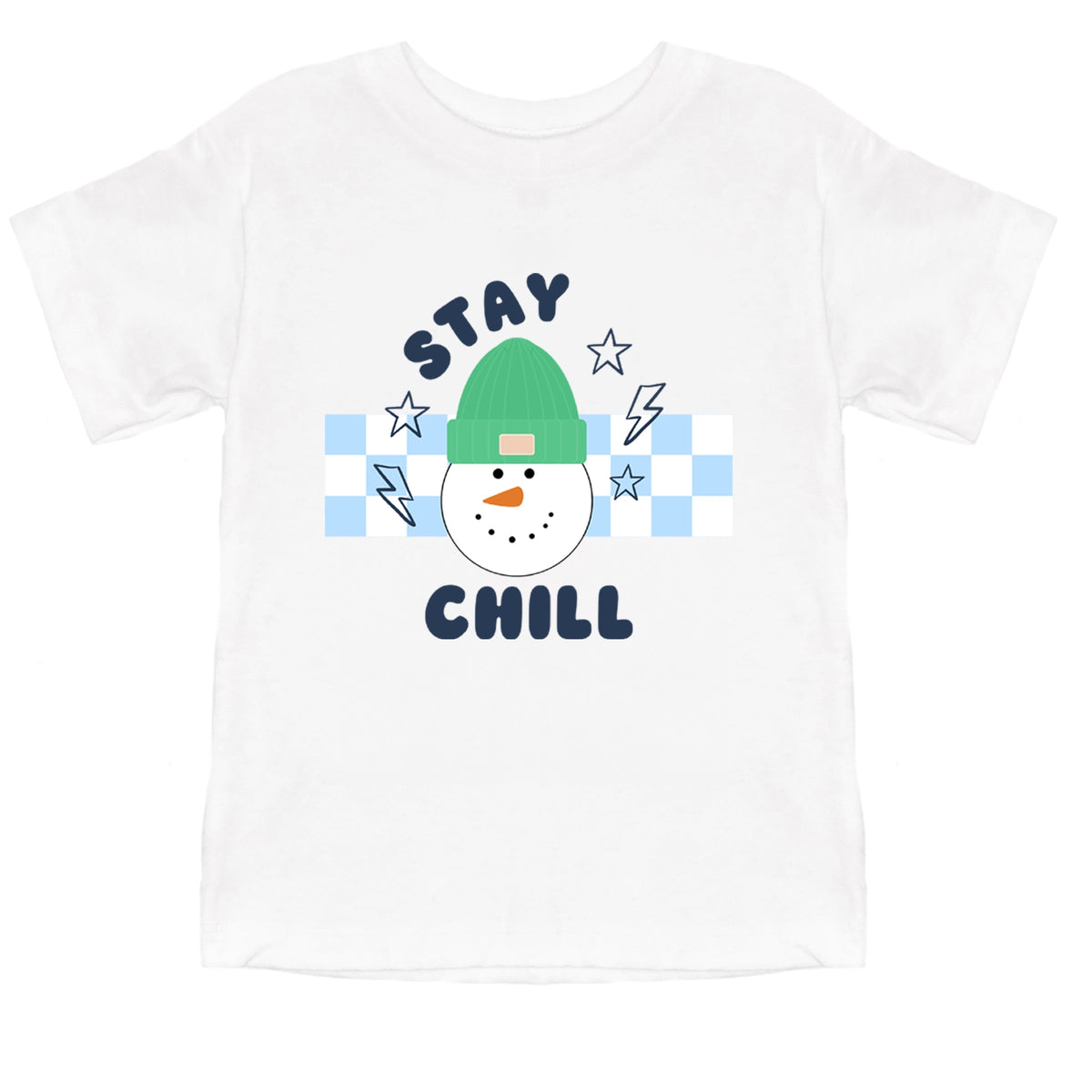 Stay Chill Checkered - Toddler Short Sleeve Graphic T-Shirt