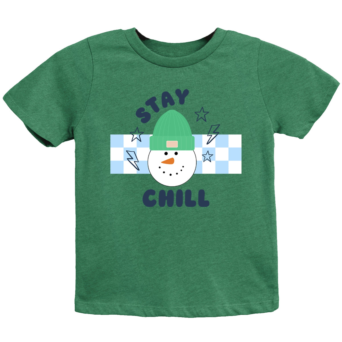 Stay Chill Checkered - Youth Short Sleeve Graphic T-Shirt