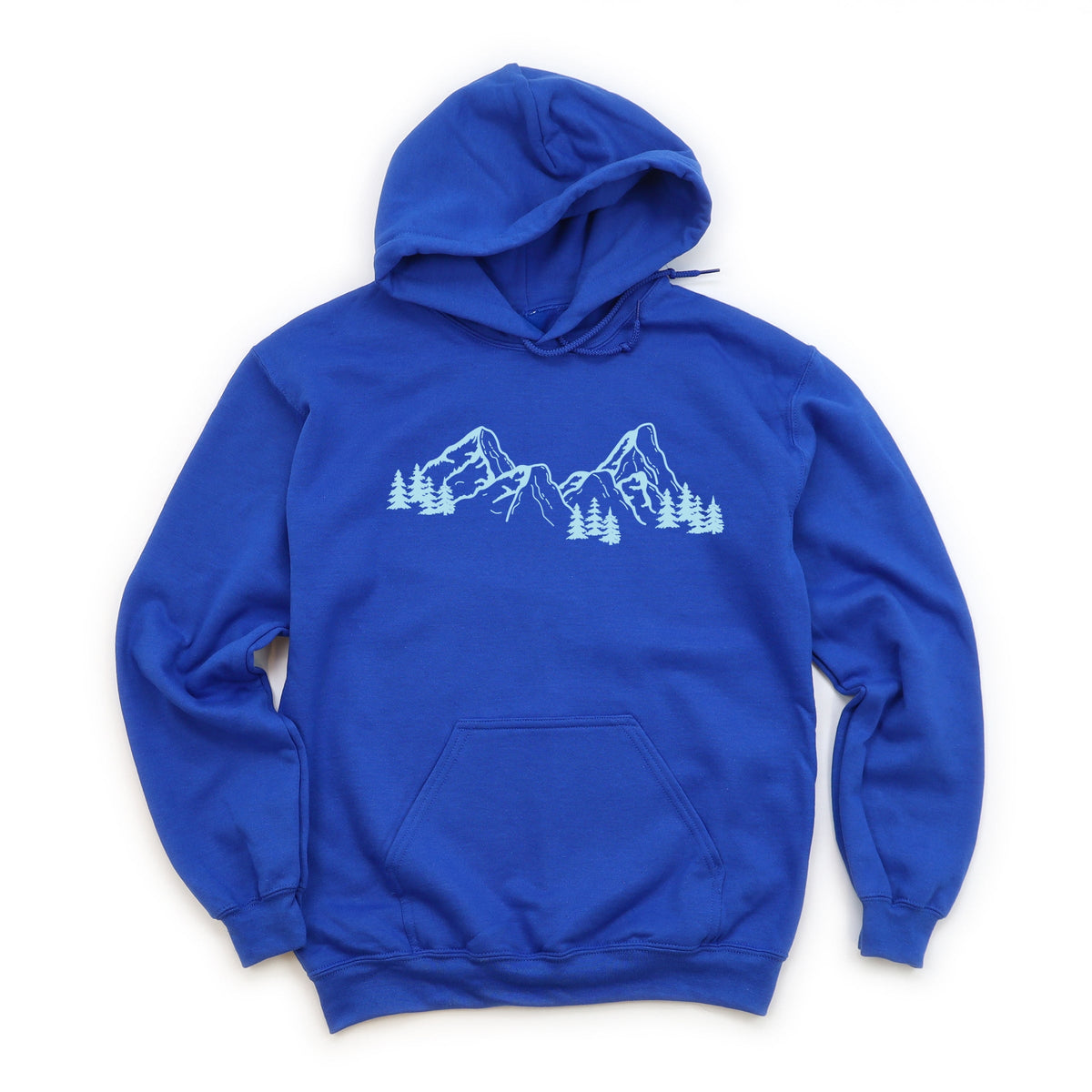 Mountain Range and Trees - Women's Graphic Hoodie