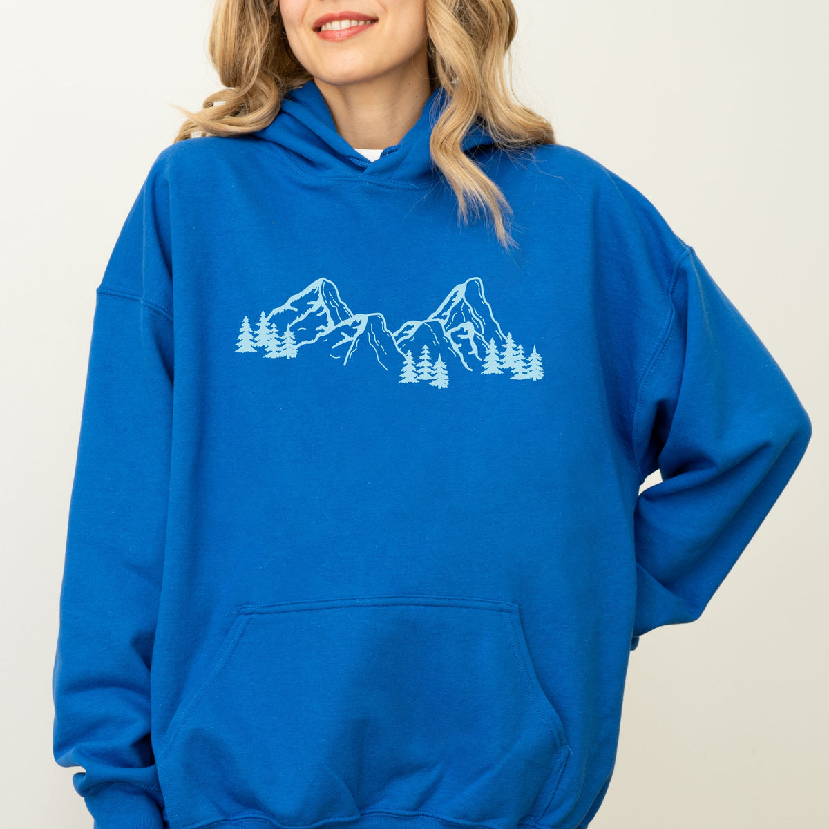 Mountain Range and Trees - Women's Graphic Hoodie