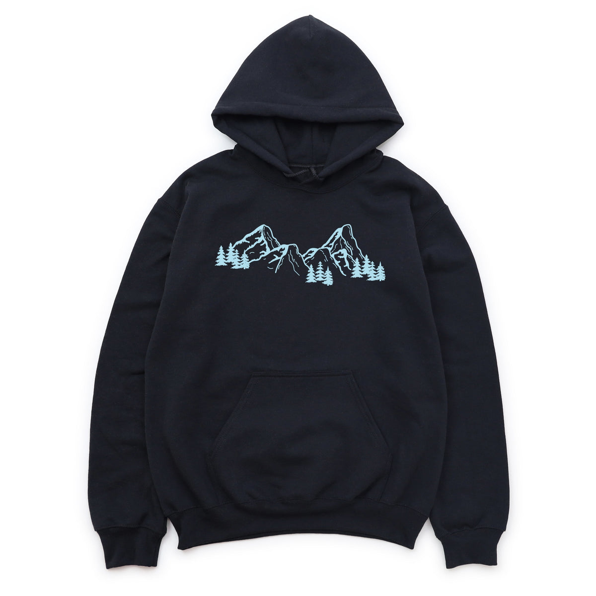 Mountain Range and Trees - Men's Graphic Hoodie