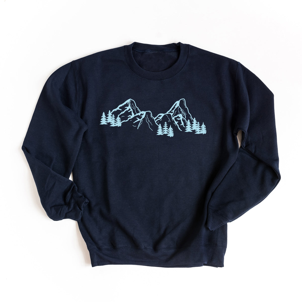 Mountain Range and Trees - Women's Graphic Sweatshirt