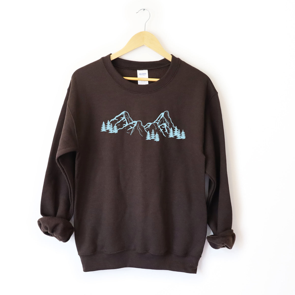 Mountain Range and Trees - Women's Graphic Sweatshirt