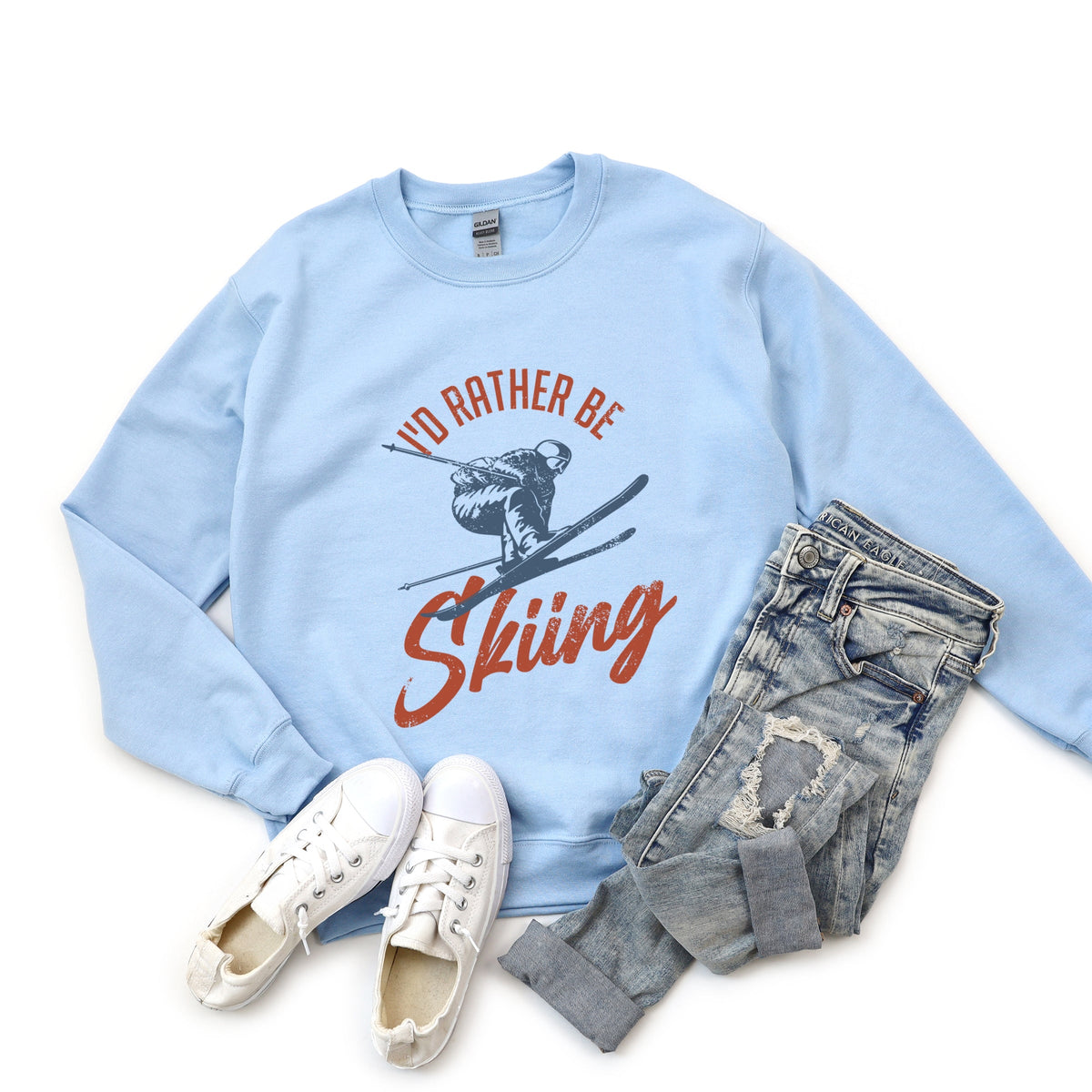 I'd Rather Be Skiing - Women's Graphic Sweatshirt