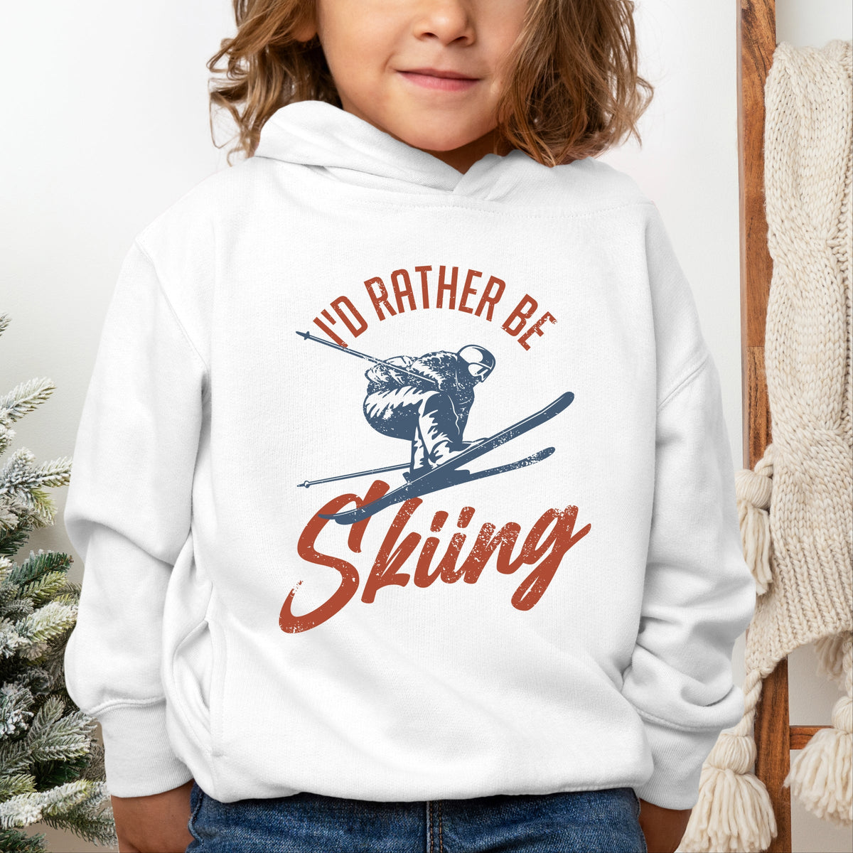 I'd Rather Be Skiing - Toddler Hoodie
