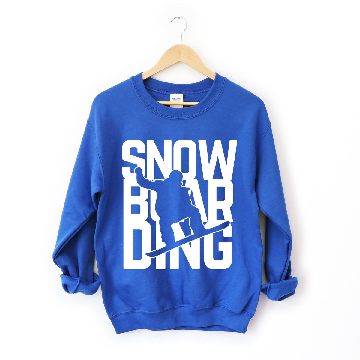 Snowboarding Silhouette Block - Women's Graphic Sweatshirt