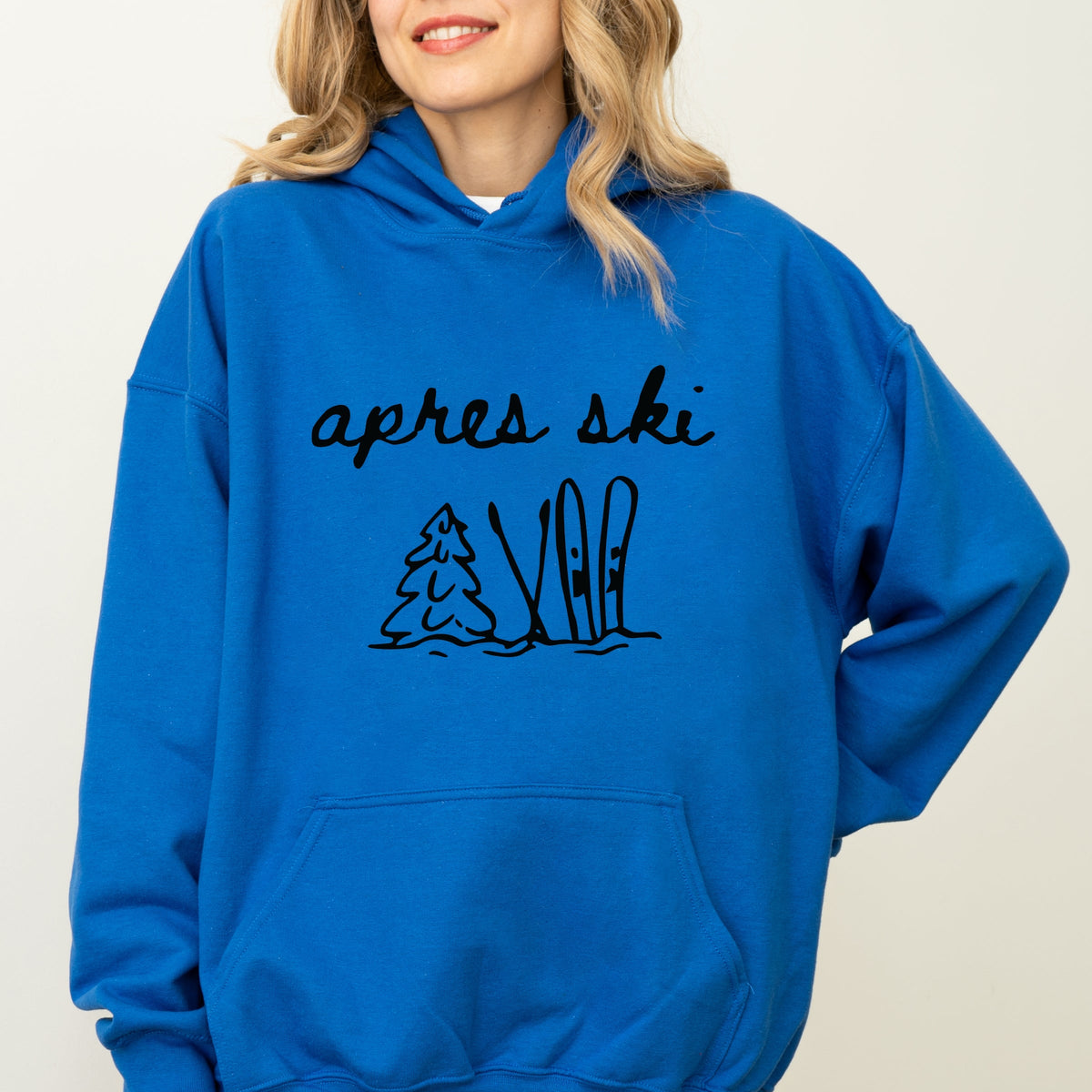 Aprés Ski Cursive Icons - Women's Graphic Hoodie