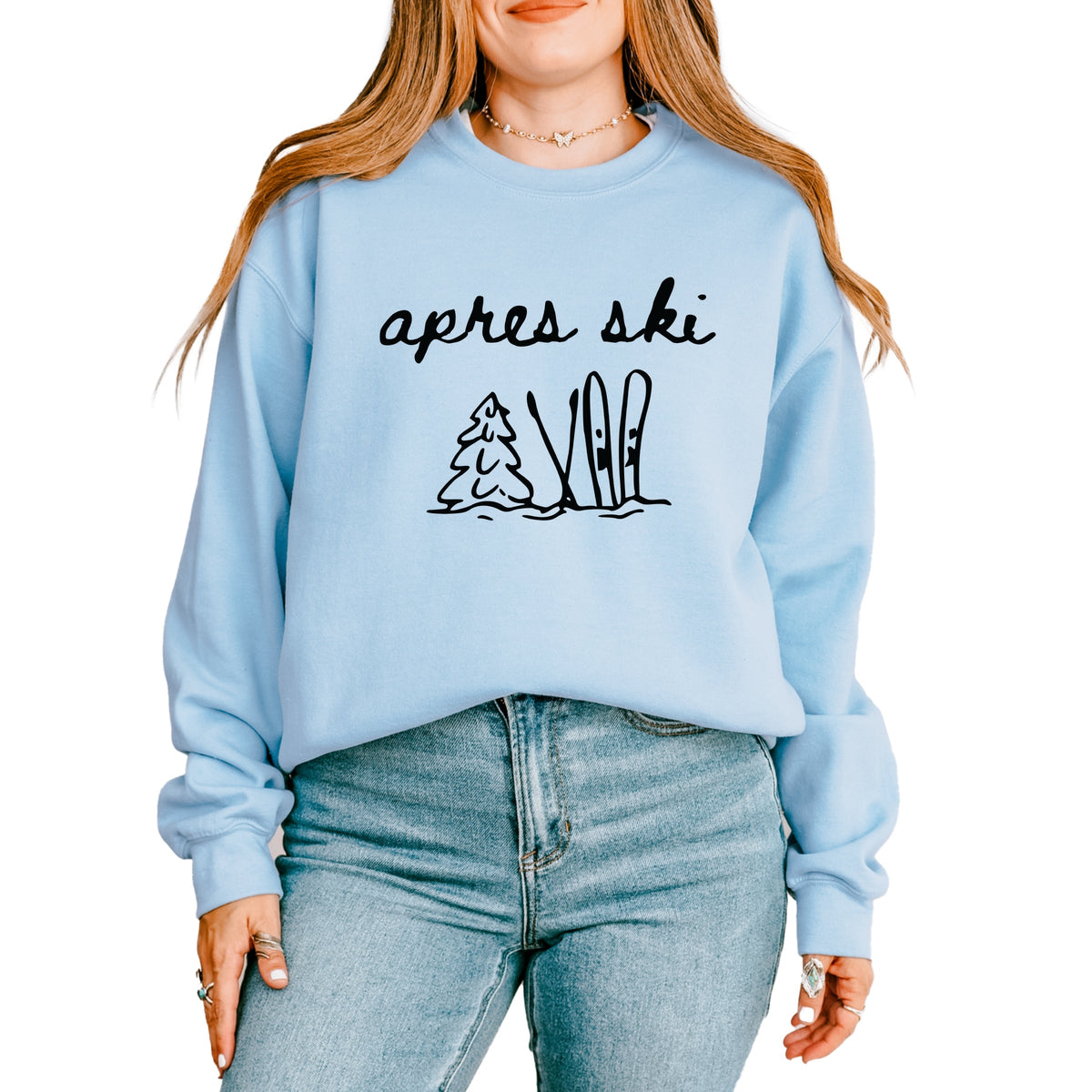 Aprés Ski Cursive Icons - Women's Graphic Sweatshirt