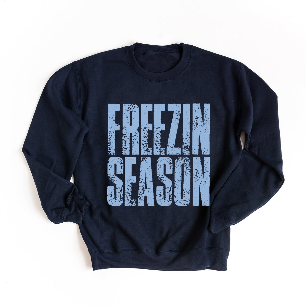 Freezin Season Block Distressed - Women's Graphic Sweatshirt