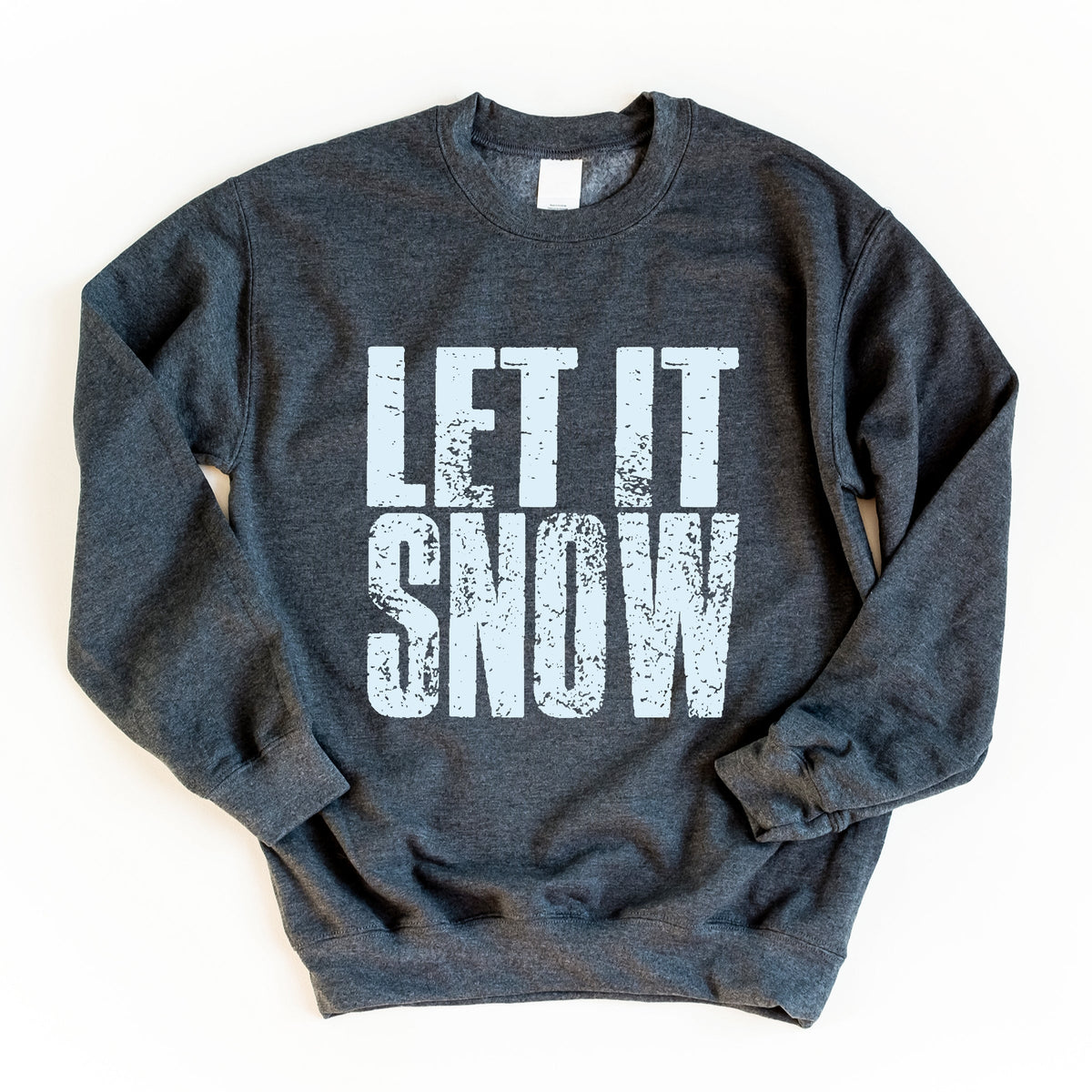 Let It Snow Block Distressed - Women's Graphic Sweatshirt