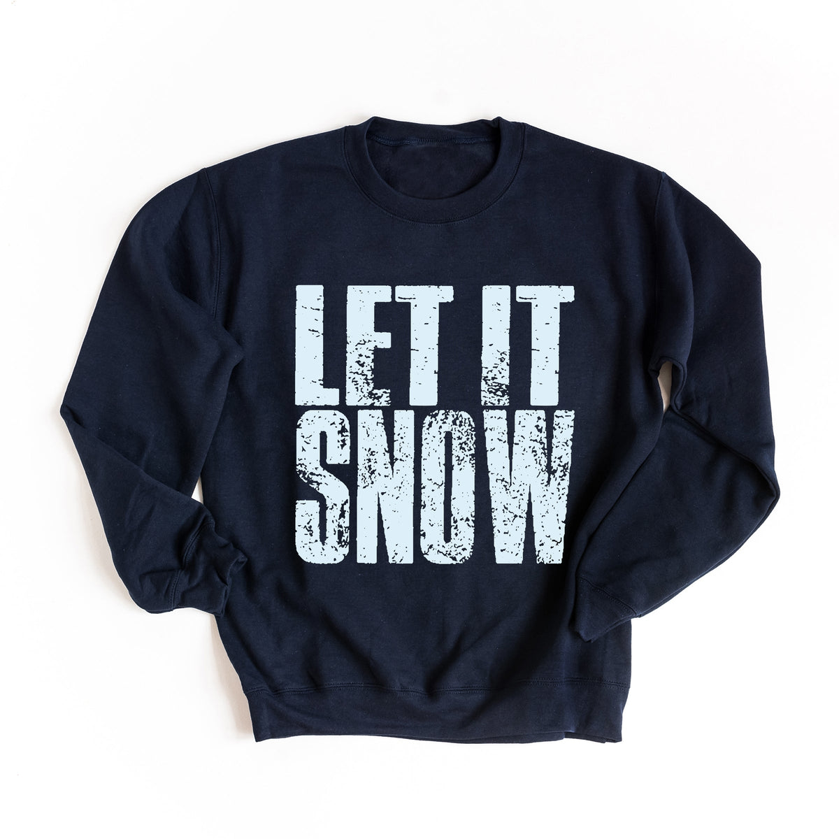 Let It Snow Block Distressed - Women's Graphic Sweatshirt