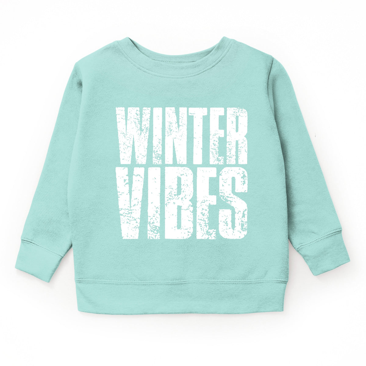 Winter Vibes Block Distressed - Youth Graphic Sweatshirt