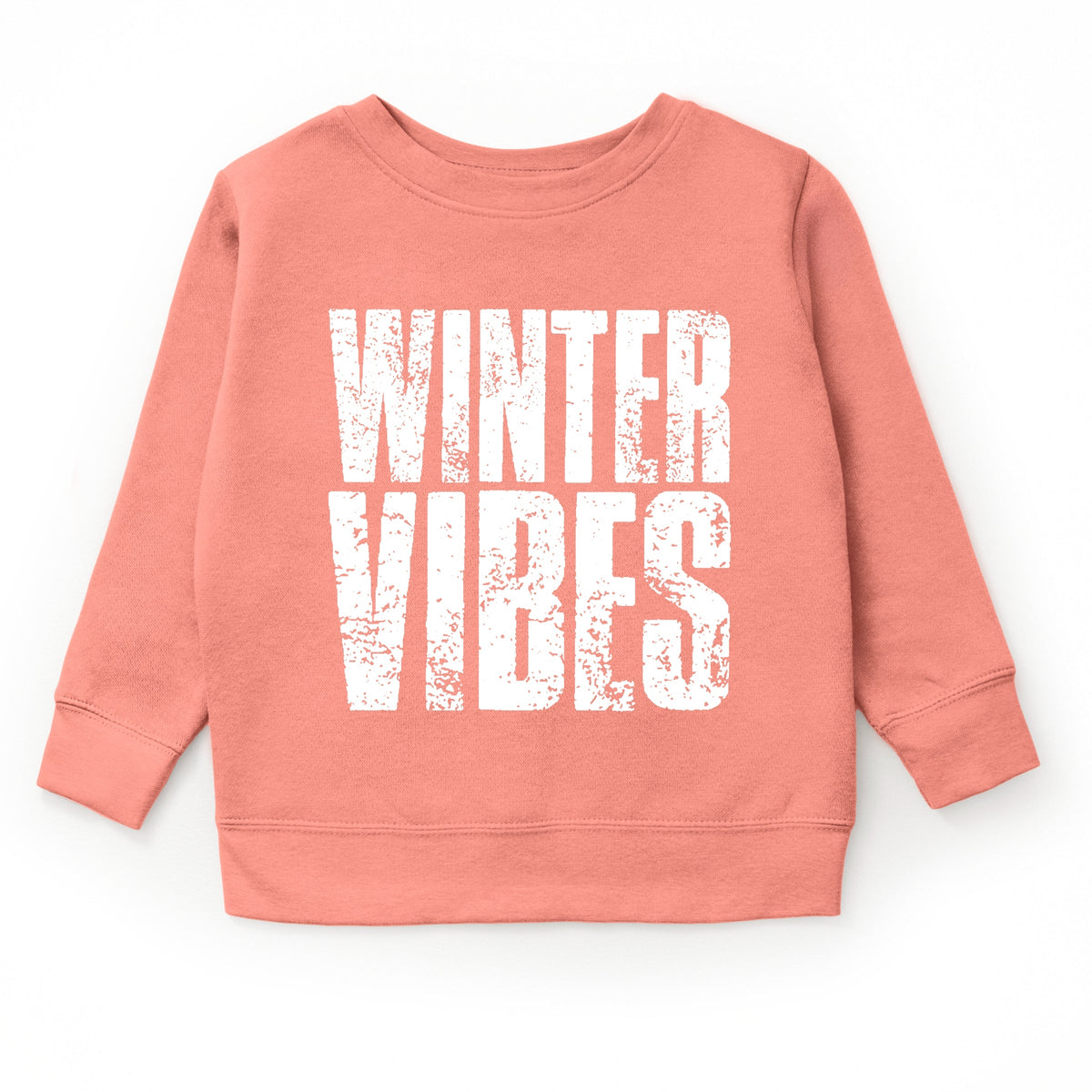 Winter Vibes Block Distressed - Youth Graphic Sweatshirt