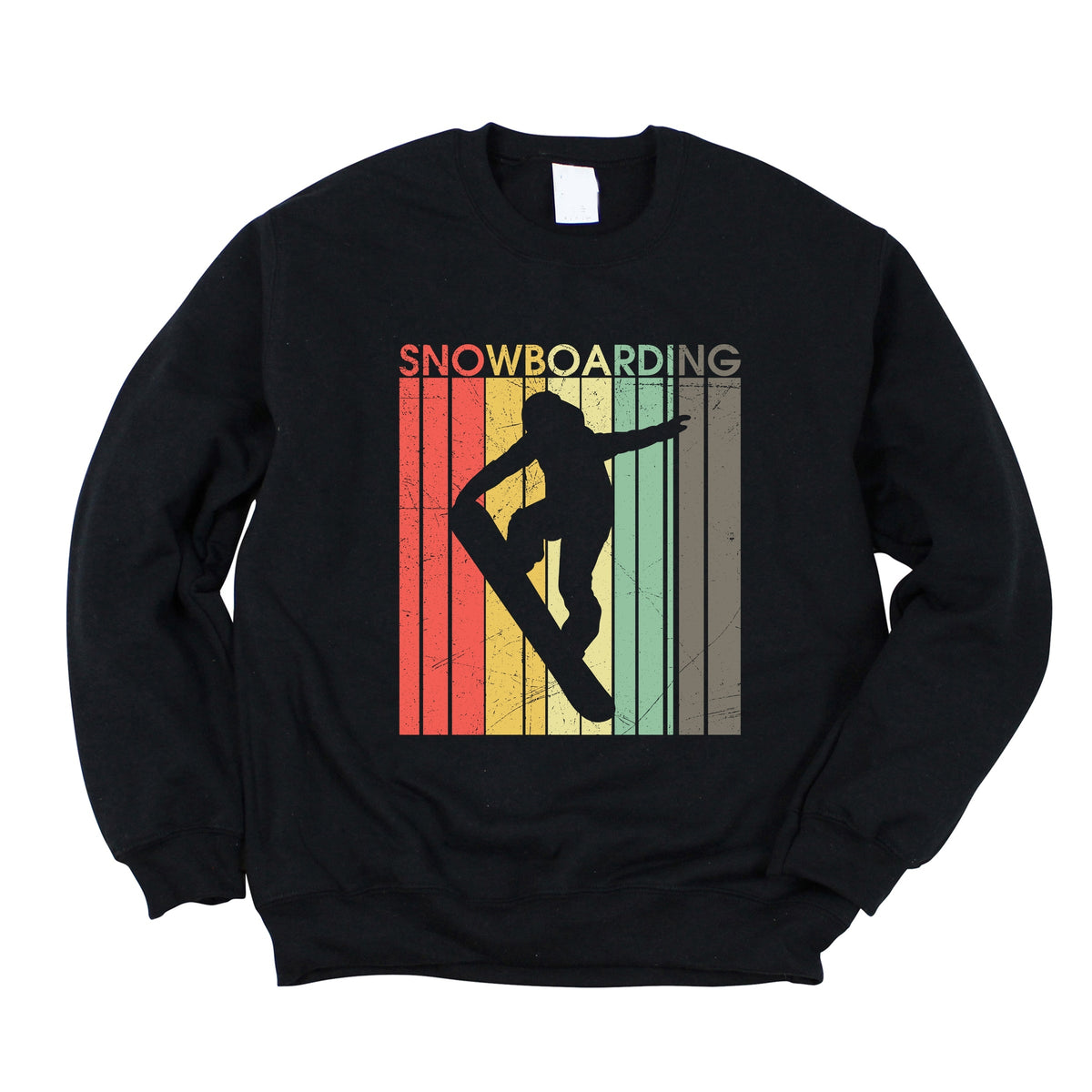 Snowboarding Silhouette Colorful Lines - Women's Graphic Sweatshirt