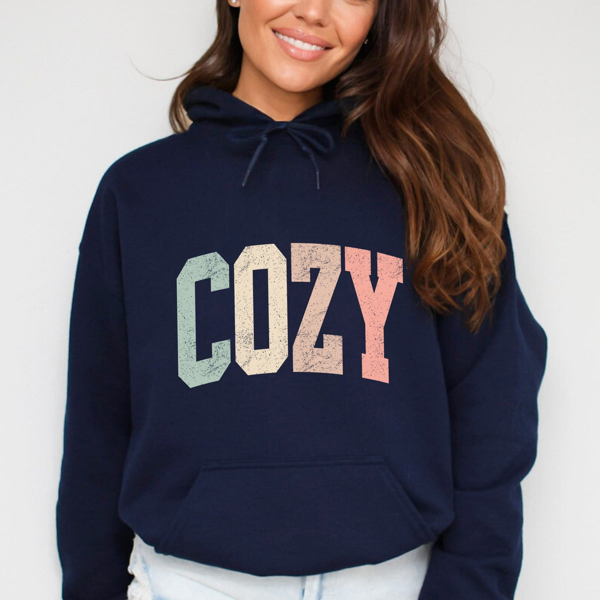 Cozy Arched Pastel - Women's Graphic Hoodie