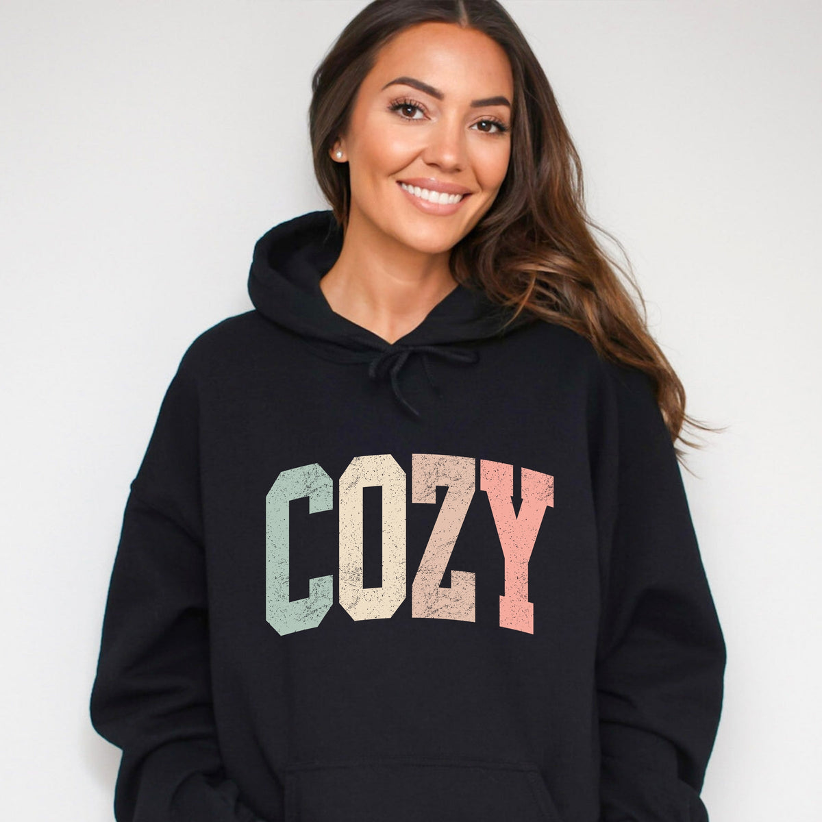 Cozy Arched Pastel - Women's Graphic Hoodie