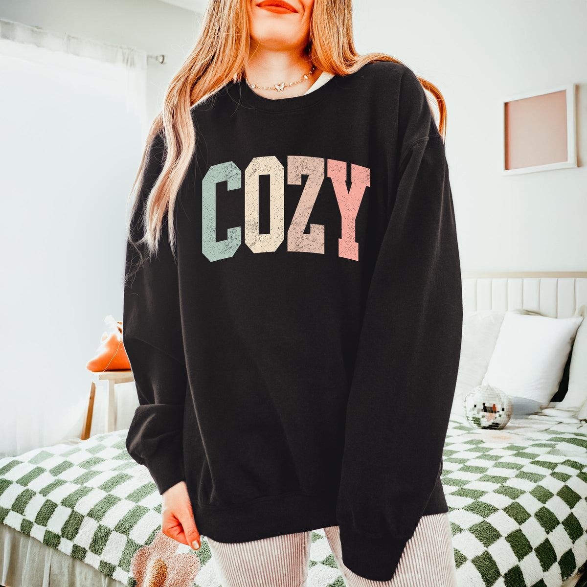 Cozy Arched Pastel - Women's Lightweight Garment Dyed Sweatshirt