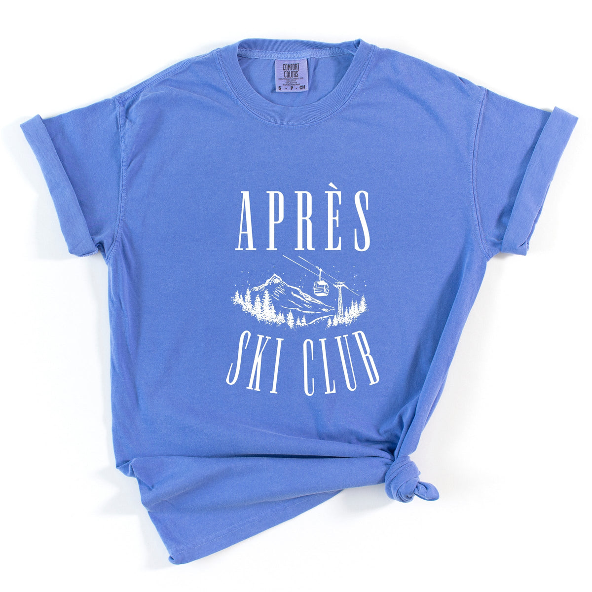 AprÃ©s Ski Lift Outline - Women's Garment Dyed Graphic T-Shirt