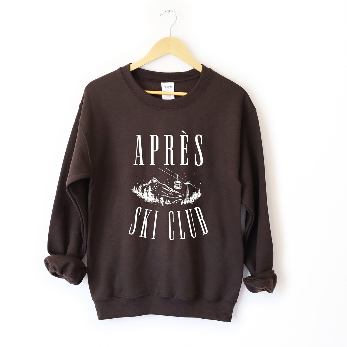 Aprés Ski Lift Outline - Women's Graphic Sweatshirt