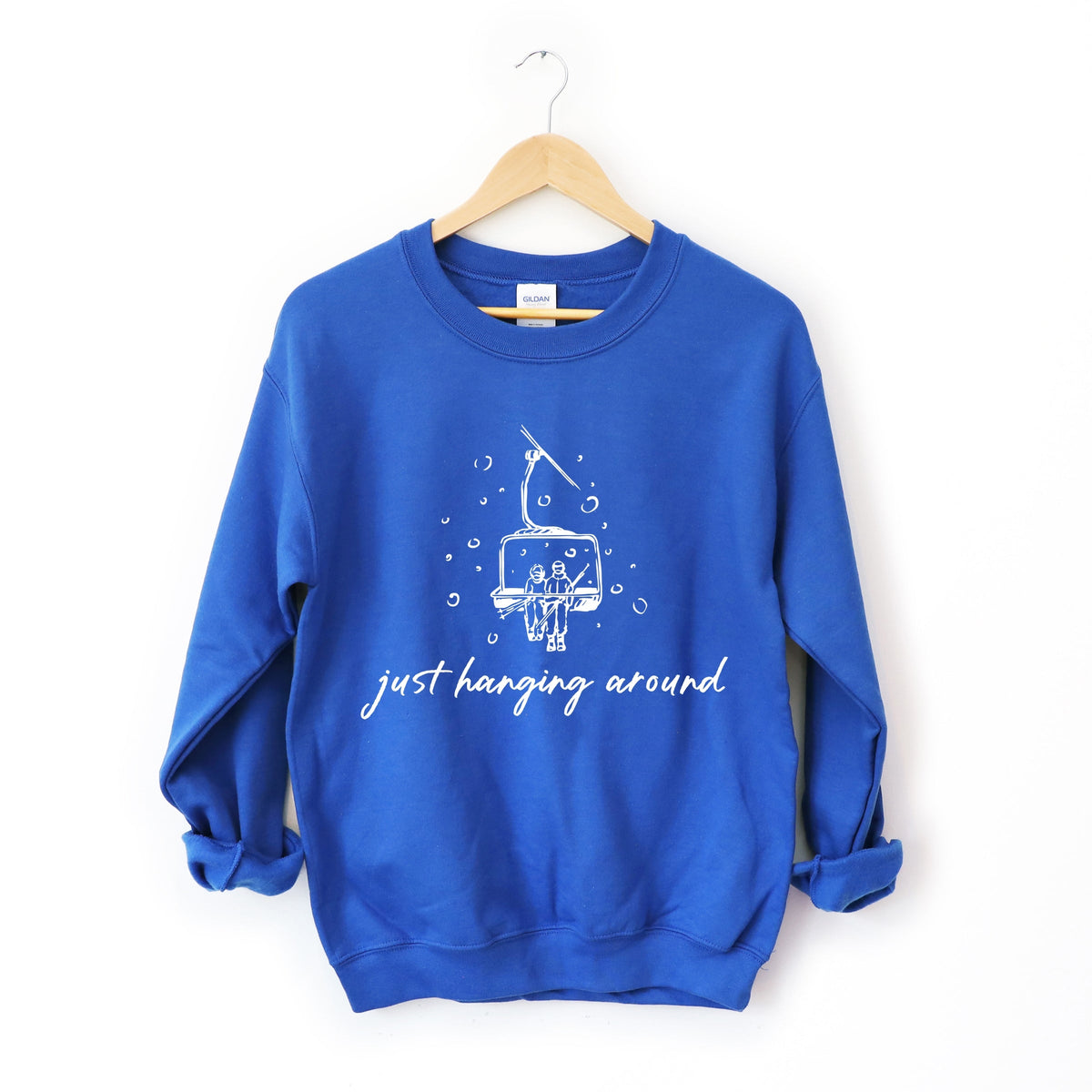 Just Hanging Around Ski Lift - Women's Graphic Sweatshirt