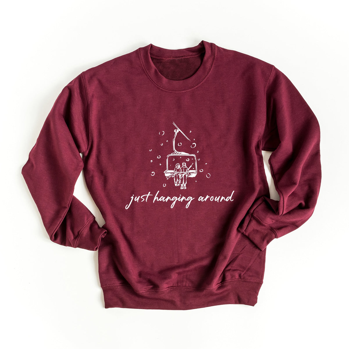 Just Hanging Around Ski Lift - Women's Graphic Sweatshirt