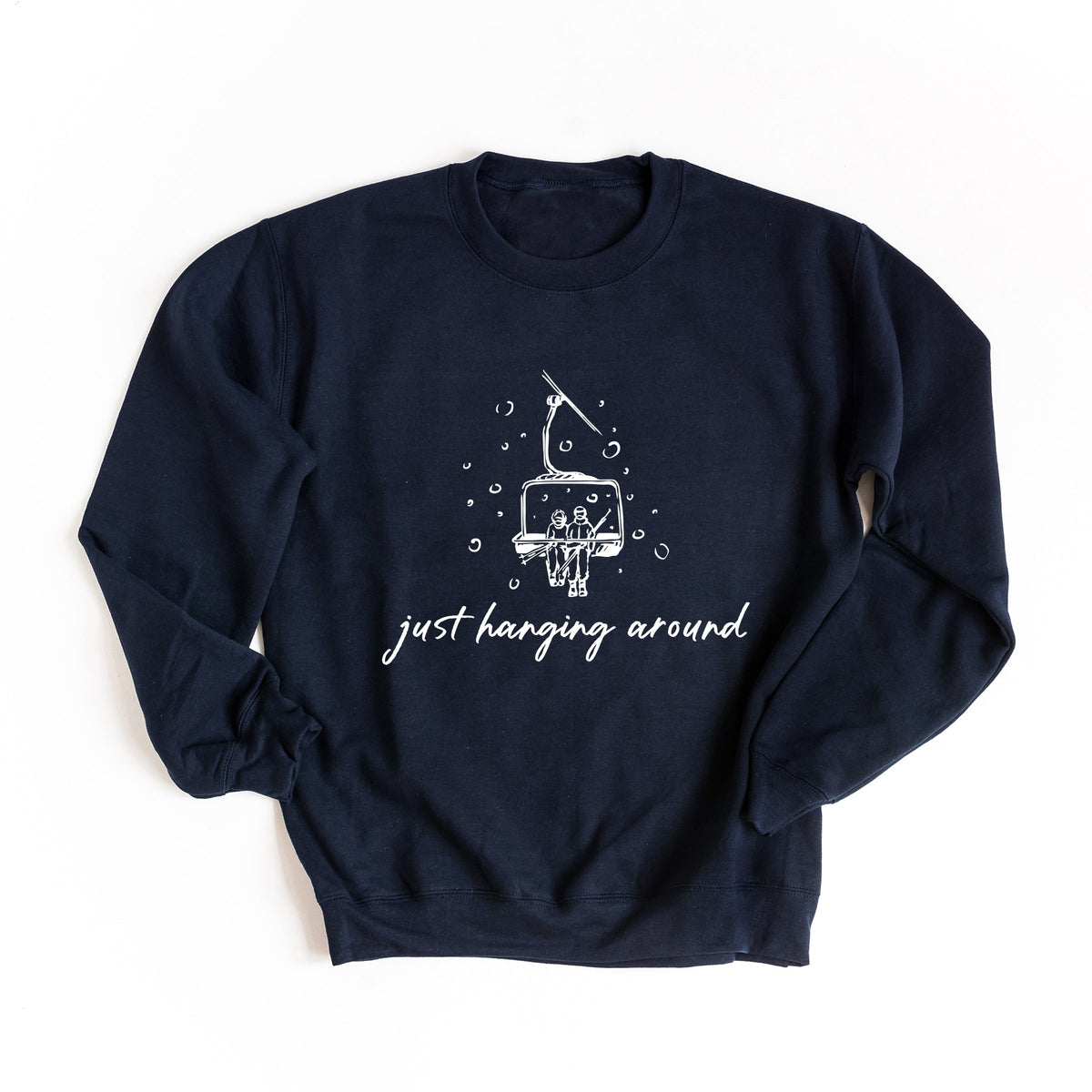 Just Hanging Around Ski Lift - Women's Graphic Sweatshirt