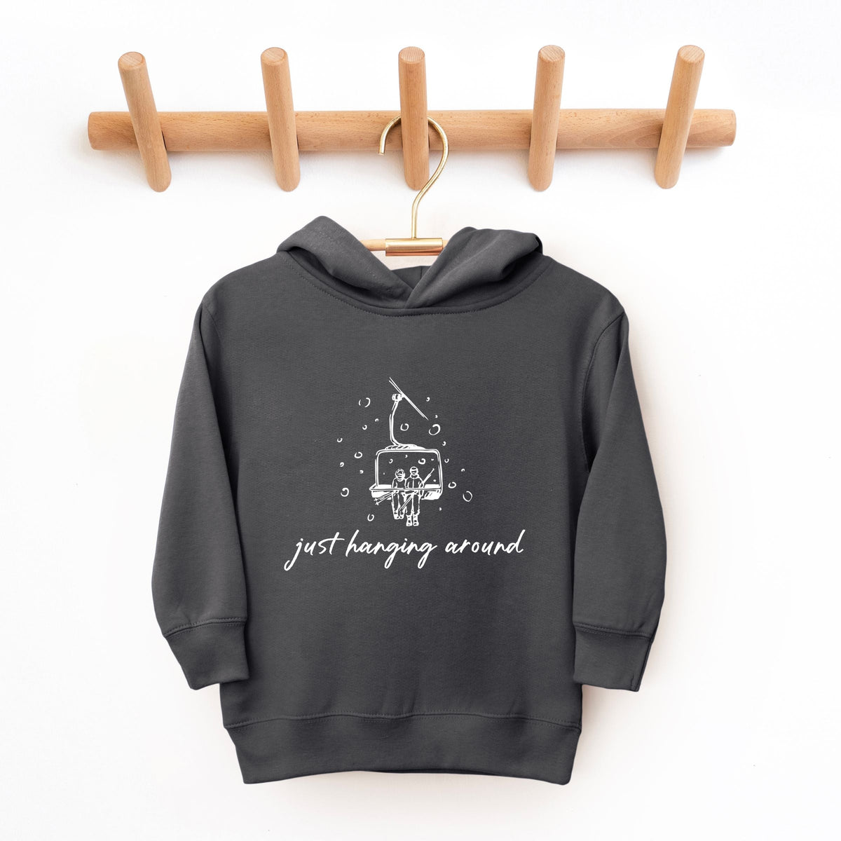 Just Hanging Around Ski Lift - Toddler Hoodie