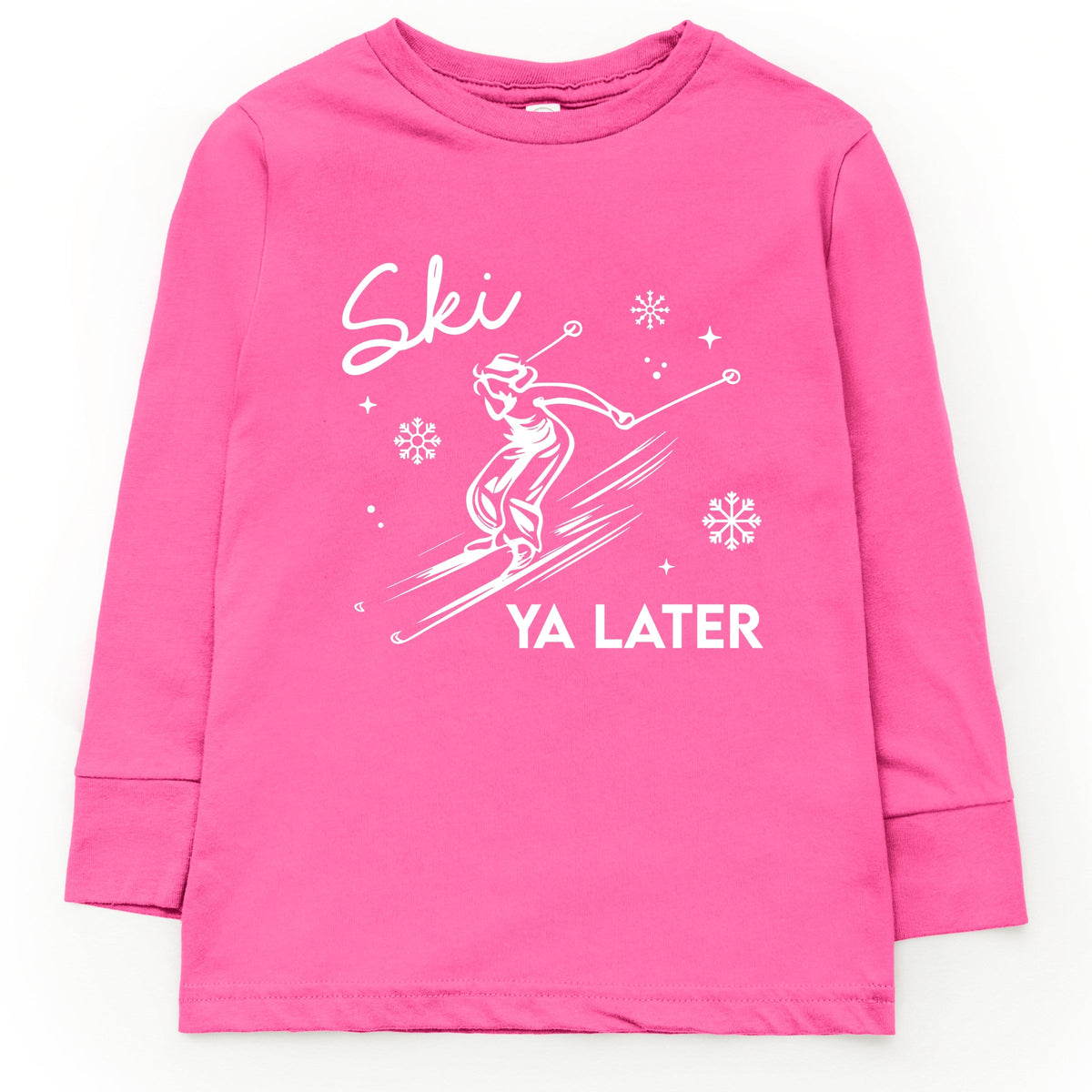 Ski Ya Later Snowflake - Toddler Long Sleeve Graphic Tee