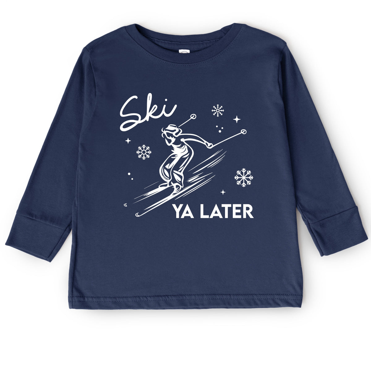 Ski Ya Later Snowflake - Toddler Long Sleeve Graphic Tee