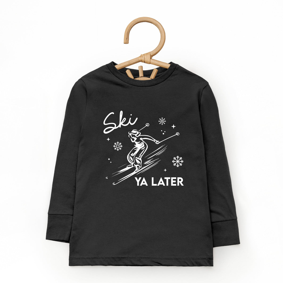 Ski Ya Later Snowflake - Toddler Long Sleeve Graphic Tee