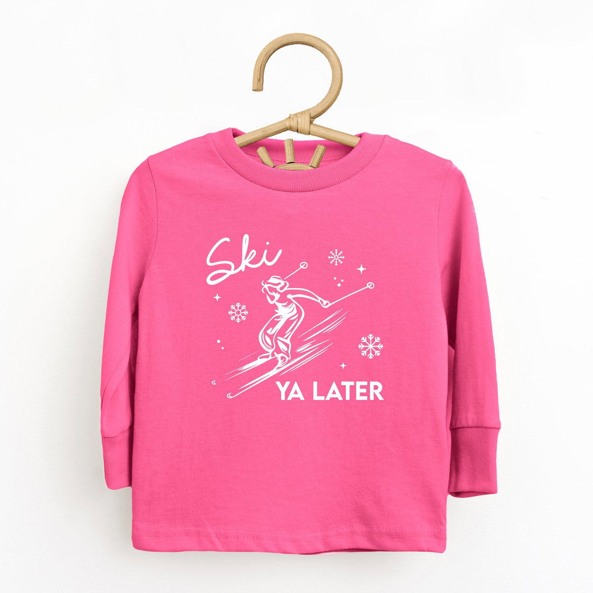 Ski Ya Later Snowflake - Toddler Long Sleeve Graphic Tee