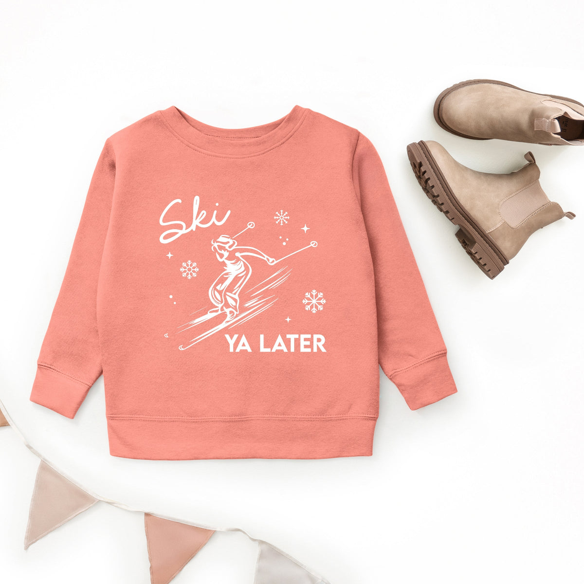 Ski Ya Later Snowflake - Youth Graphic Sweatshirt