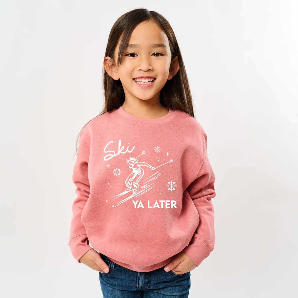 Ski Ya Later Snowflake - Youth Graphic Sweatshirt